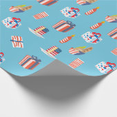 Patriottische Cakes en Geschenken 4 juli Cadeaupapier (Hoek)