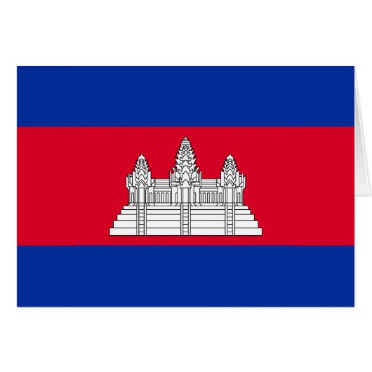 Patriottische Cambodja Vlag (Voorkant Horizontaal)