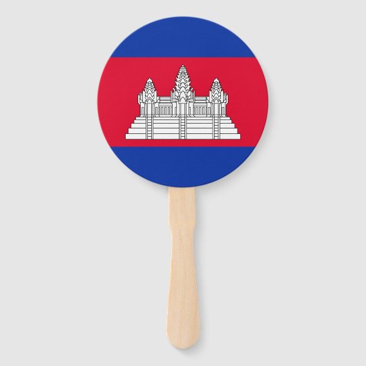 Patriottische Cambodja Vlag Handwaaier (Voorkant)