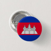 Patriottische Cambodja Vlag Knop Ronde Button 3,2 Cm (Voorkant /achterkant)