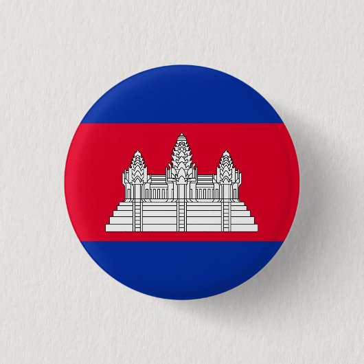 Patriottische Cambodja Vlag Knop Ronde Button 3,2 Cm (Voorkant)