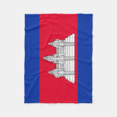 Patriottische Cambodjaanse vlag Fleece Deken (Voorkant)