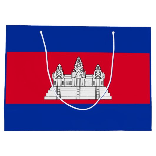 Patriottische Cambodjaanse vlag Groot Cadeauzakje (Achterkant)