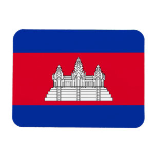 Patriottische Cambodjaanse vlag Magneet