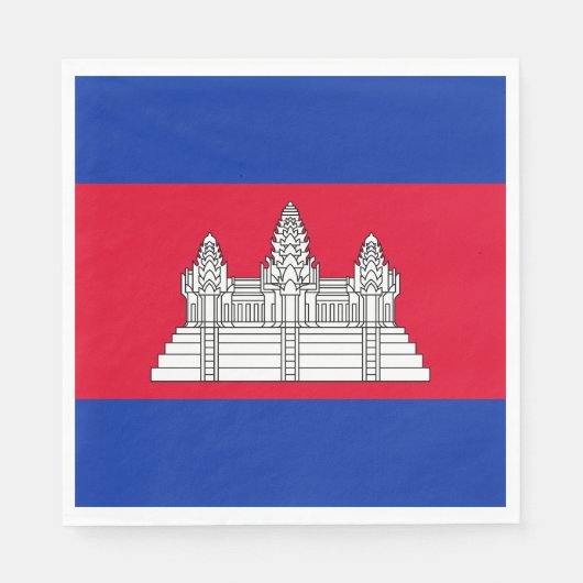 Patriottische Cambodjaanse vlag Servet (Voorkant)