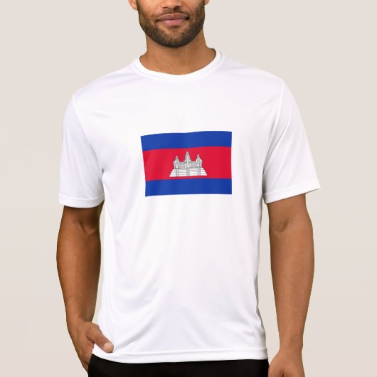 Patriottische Cambodjaanse vlag T-shirt (Voorkant)