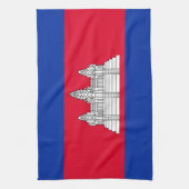 Patriottische Cambodjaanse vlag Theedoek (Verticaal)