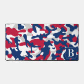Patriottische Camo gepersonaliseerde Monogram Camo Bureaumat (Voorkant)