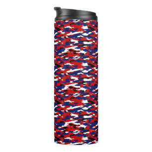 Patriottische camouflage thermosbeker