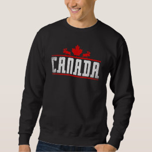 Patriottische Canadese Maple Leaf Country Moose Ca Trui