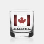 Patriottische Canadese vlag aangepaste whisky drin Whisky Glas (Achterkant)