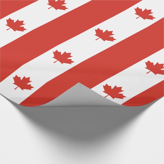 Patriottische Canadese vlag Cadeaupapier (Hoek)