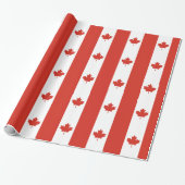 Patriottische Canadese vlag Cadeaupapier (Uitgerold)