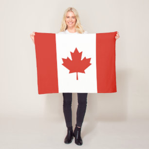 Patriottische Canadese vlag Fleece Deken