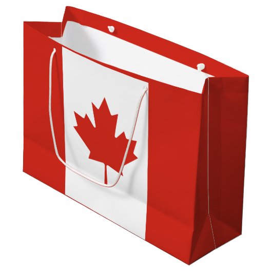 Patriottische Canadese vlag Groot Cadeauzakje (Voorkant Gekanteld)