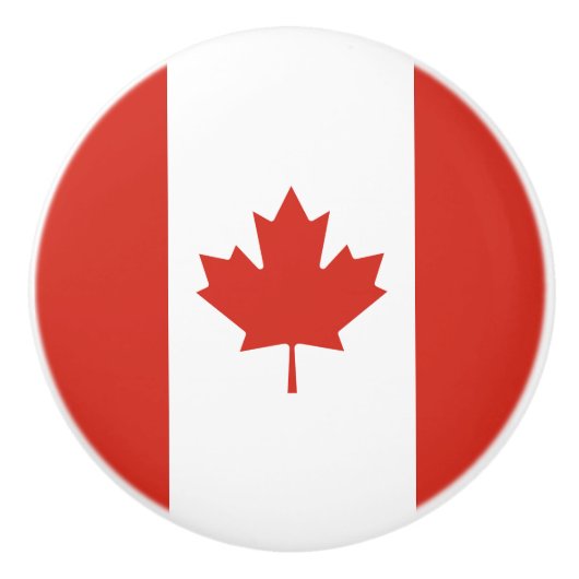 Patriottische Canadese vlag Keramische Knop (Voorkant)