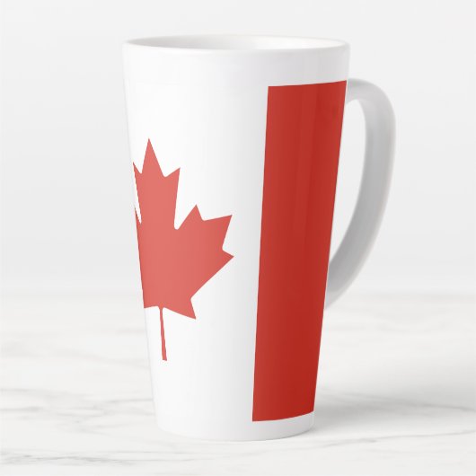 Patriottische Canadese vlag Latte Mok (Rechterhoek)