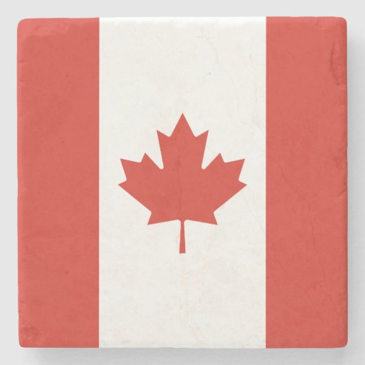 Patriottische Canadese vlag Stenen Onderzetter (Voorkant)