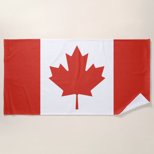 Patriottische Canadese vlag Strandlaken (Voorkant)