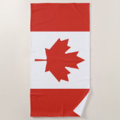 Patriottische Canadese vlag Strandlaken (Voorkant)