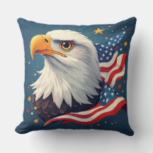 Patriottische Cartoon Adelaar met Amerikaanse Vlag