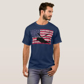 Patriottische CH53- en MH53-helikopter Amerikaanse T-shirt (Voorkant volledig)