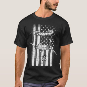 Patriottische CH-47 Chinook Helikopter Amerikaanse T-shirt
