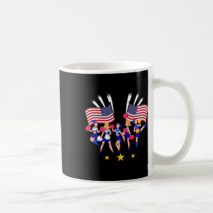 Patriottische Cheer Squad Cheerleader Usa Vlag Che Koffiemok