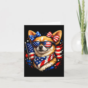 Patriottische chihuahua amerikaanse vlag zonnebril kaart