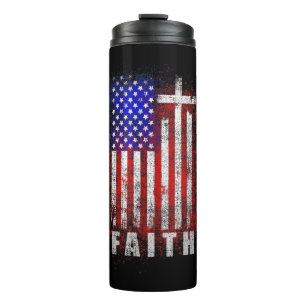 Patriottische Christelijke Faith Love Jesus Americ Thermosbeker