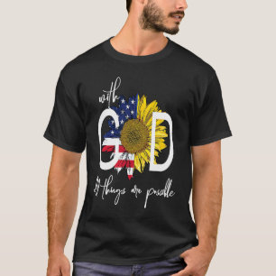 Patriottische christelijke VS Met God zijn alle di T-shirt