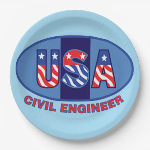 Patriottische Civiel Ingenieur Papieren Bordje