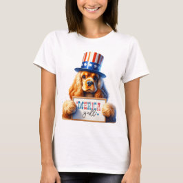Patriottische Cocker Spaniel "Merica Y'all T-shirt