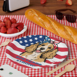 Patriottische Cocker Spaniel Papieren Bord