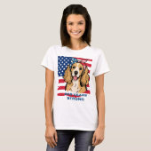 Patriottische Cocker Spaniel T-shirt (Voorkant volledig)