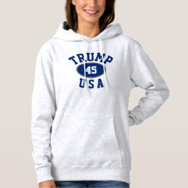 Patriottische college stijl klassieke Trump 45 Hoo Hoodie