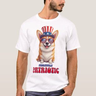 Patriottische Corgi - Pawsitief Patriotistisch T-shirt