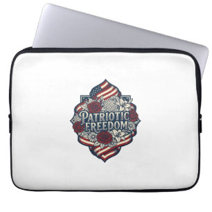 Patriottische Cottage Tuin Vector Grafische T-shir Laptop Sleeve