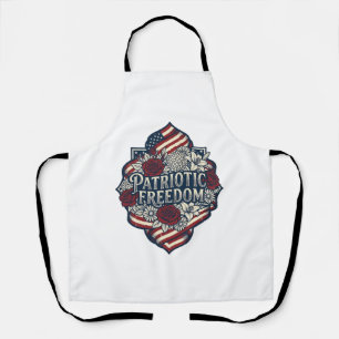 Patriottische Cottage Tuin Vector Grafische T-shir Schort