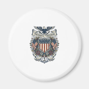 Patriottische Cottagecore Amerika Vector Grafische Magneet