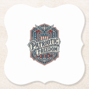 Patriottische Country Gospel Vector Grafische T-sh Kartonnen Onderzetters