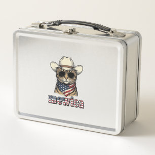 Patriottische Cowboy Kat Mewica Vintage Vector Des
