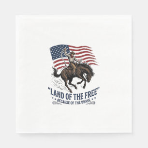 Patriottische Cowboy Land Van De Vrije Western Ove Servet
