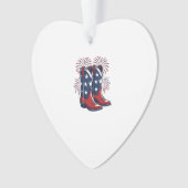 Patriottische Cowboylaarzen Vintage Western T-shir Ornament (voorkant)