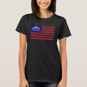 Patriottische Cruiseschip Vakantie Amerikaanse Vla T-shirt