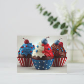 Patriottische Cupcakes Briefkaart (Staand voorkant)