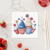 Patriottische cupcakes servet (Insitu)