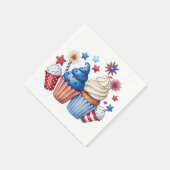 Patriottische cupcakes servet (Hoek)