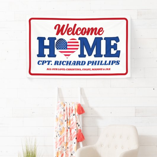 Patriottische Custom Militaire Welkom thuis Spandoek (Insitu)