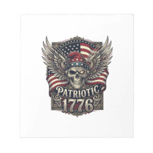 Patriottische Cyber Liberty Schedel Cyberpunk Toek Notitieblok